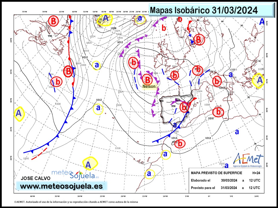 Mapa Isobárico La Rioja. Meteosojuela
