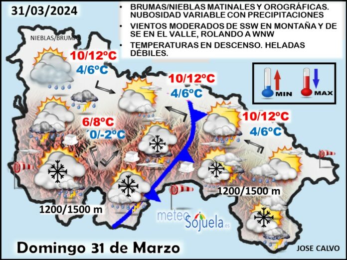 Mapa del tiempo en La Rioja. Meteosojuela Mapa del tiempo en La Rioja. Meteosojuela