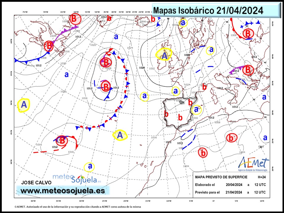 Mapa Isobárico La Rioja. Meteosojuela