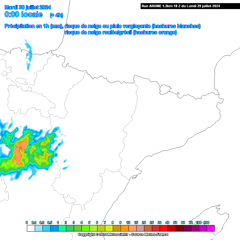 Animación precipitación modelo AROME. Meteosojuela La Rioja def