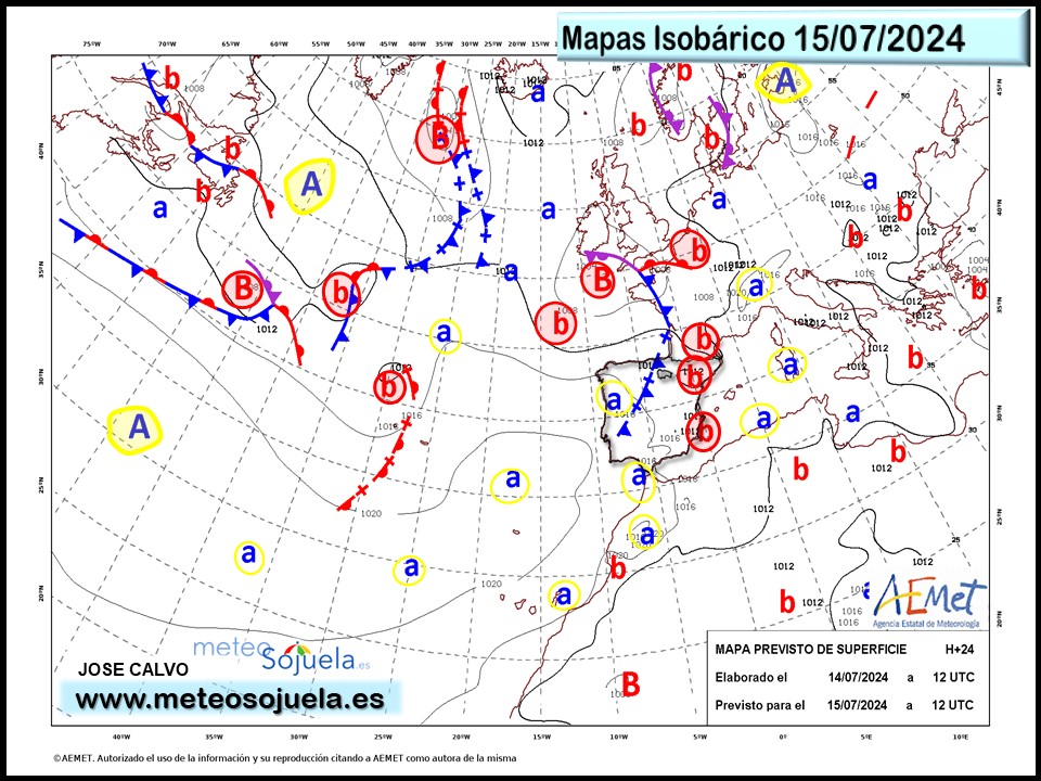 Mapa Isobárico La Rioja. Meteosojuela