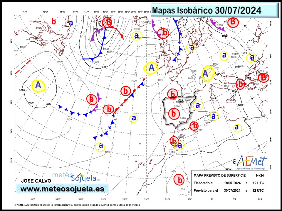 Mapa Isobárico La Rioja. Meteosojuela