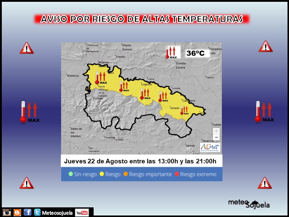 Aviso Amarillo por Altas Temperaturas en la Ribera AEMET