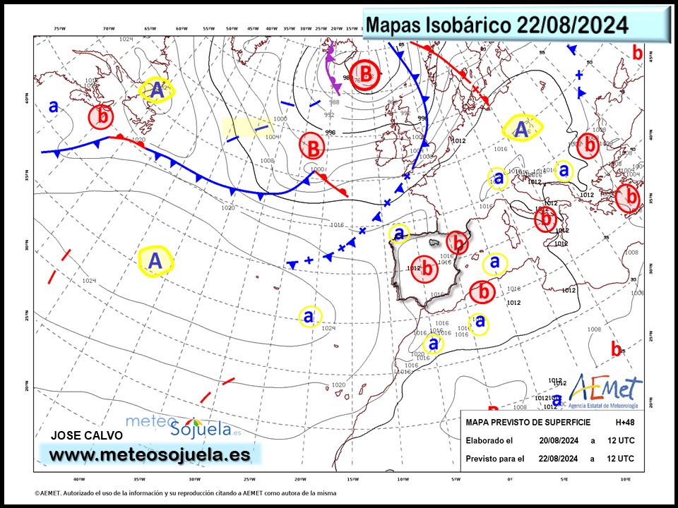 Mapa Isobárico La Rioja. Meteosojuela