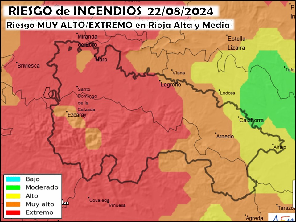 Riesgo de Incendios en La Rioja.