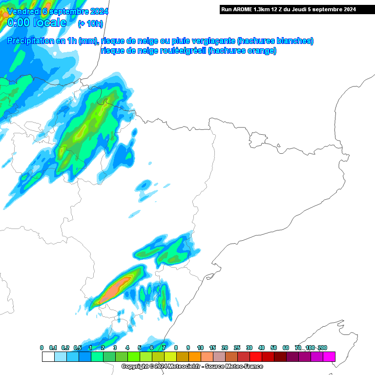 Animación precipitación modelo AROME. Meteosojuela La Rioja def