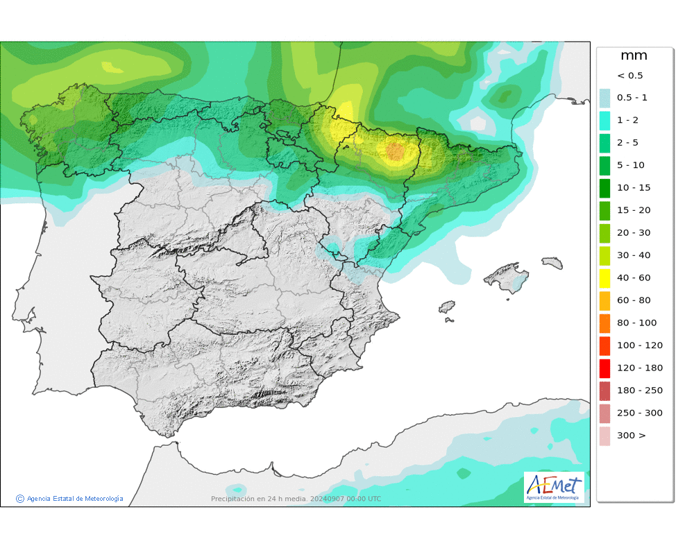Precipitación Media según AEMET. 06 Meteosojuela La Rioja