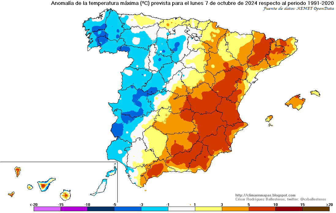 Animación de la evolución de las Temperaturas