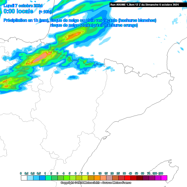 Animación precipitación modelo AROME. Meteosojuela La Rioja def