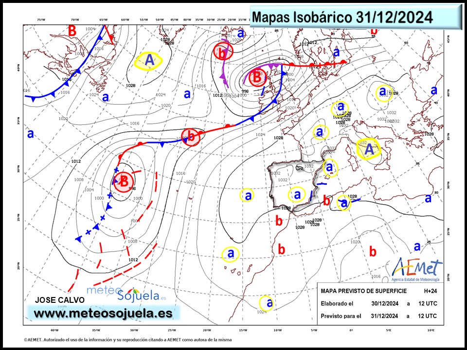 Mapa Isobárico La Rioja. Meteosojuela