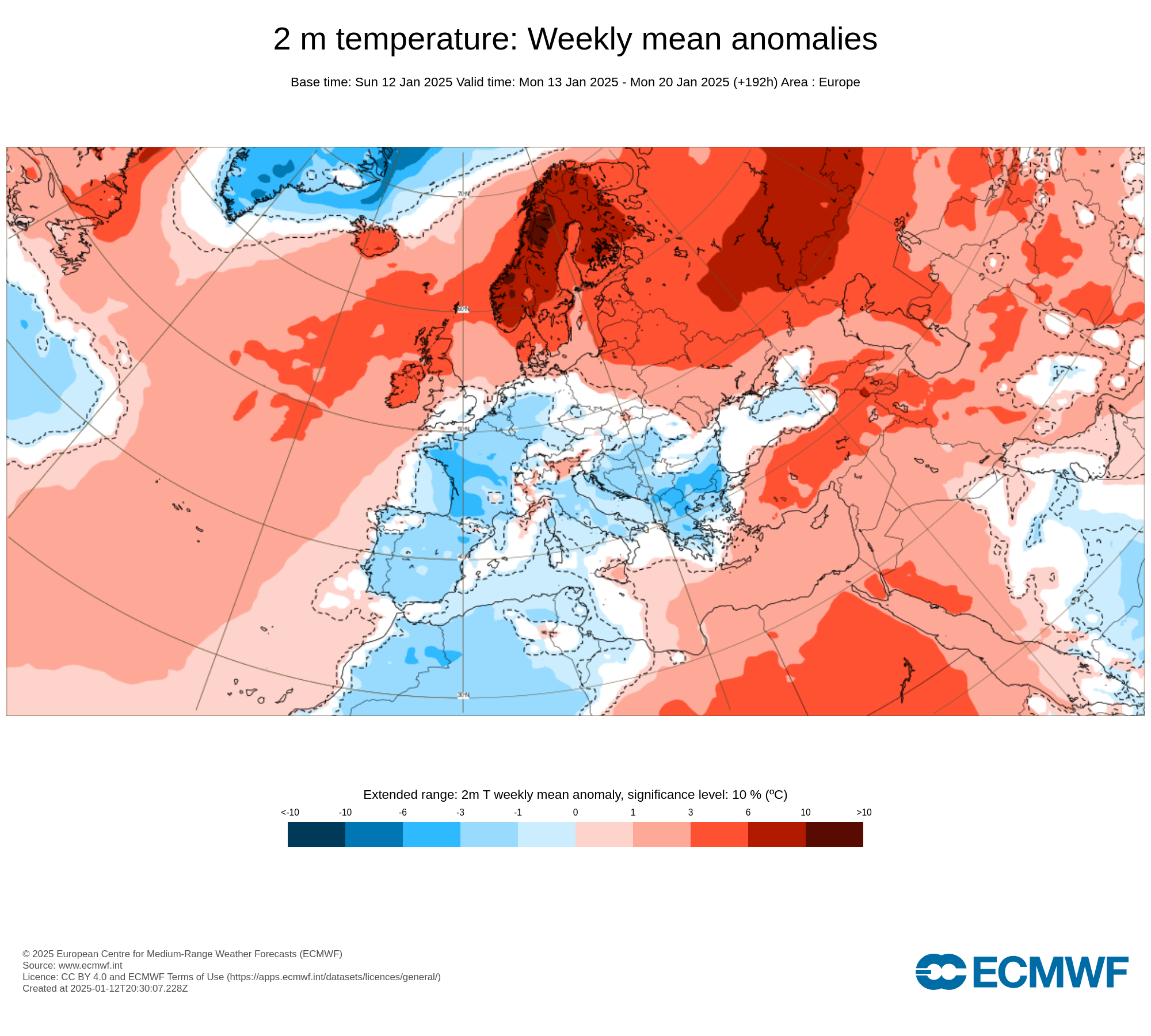 Modelos de Temperatura Enero 2ª semana ECMWF .Meteosojuela La Rioja