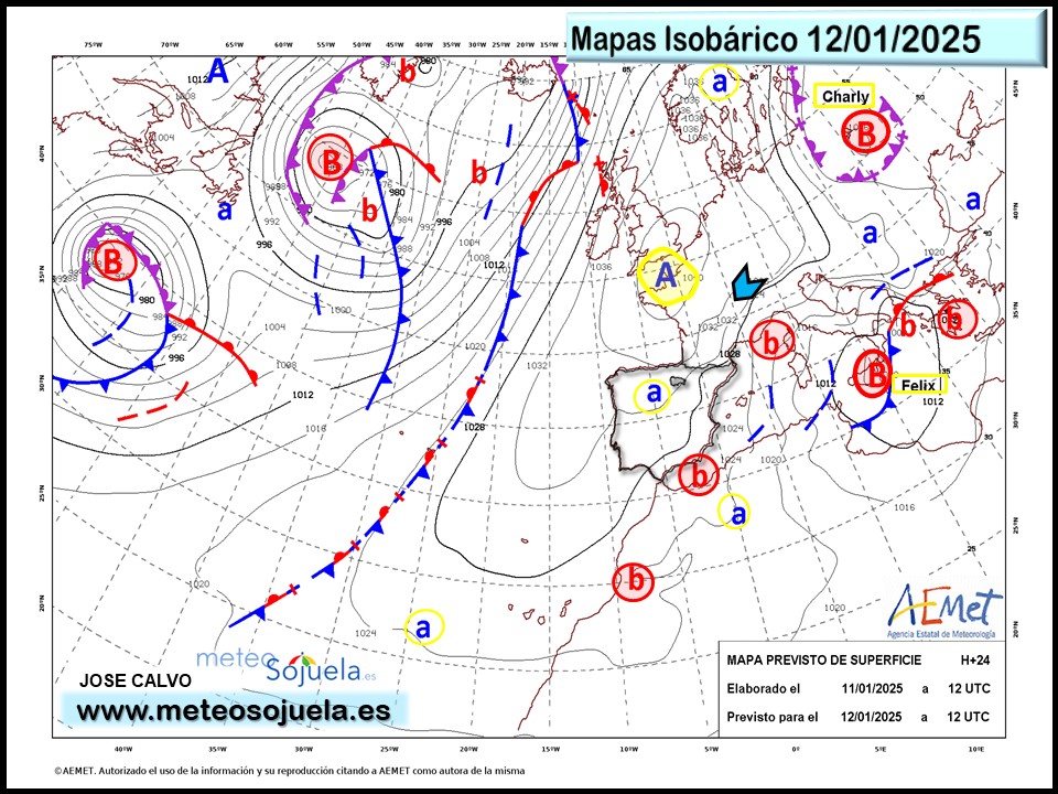 Mapa Isobárico La Rioja. Meteosojuela