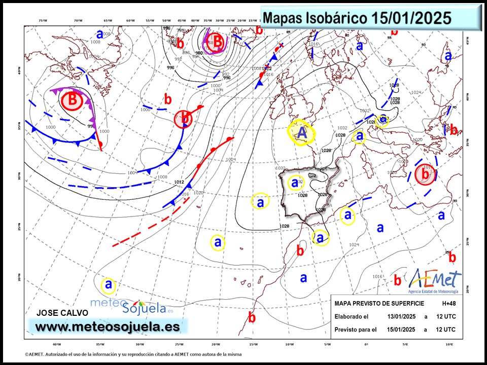 Mapa Isobárico La Rioja. Meteosojuela