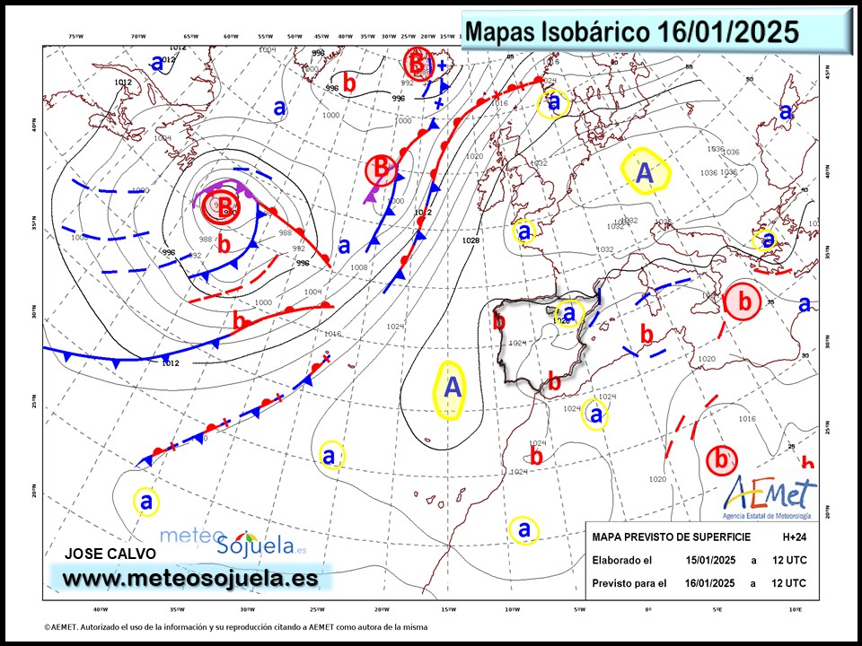 Mapa Isobárico La Rioja. Meteosojuela