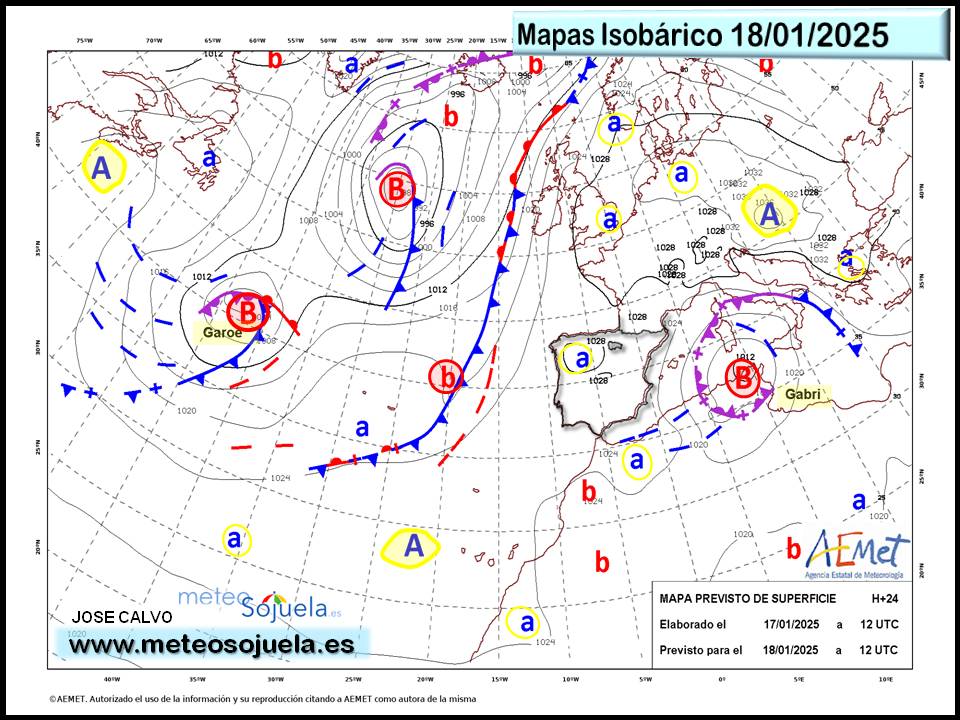 Mapa Isobárico La Rioja. Meteosojuela
