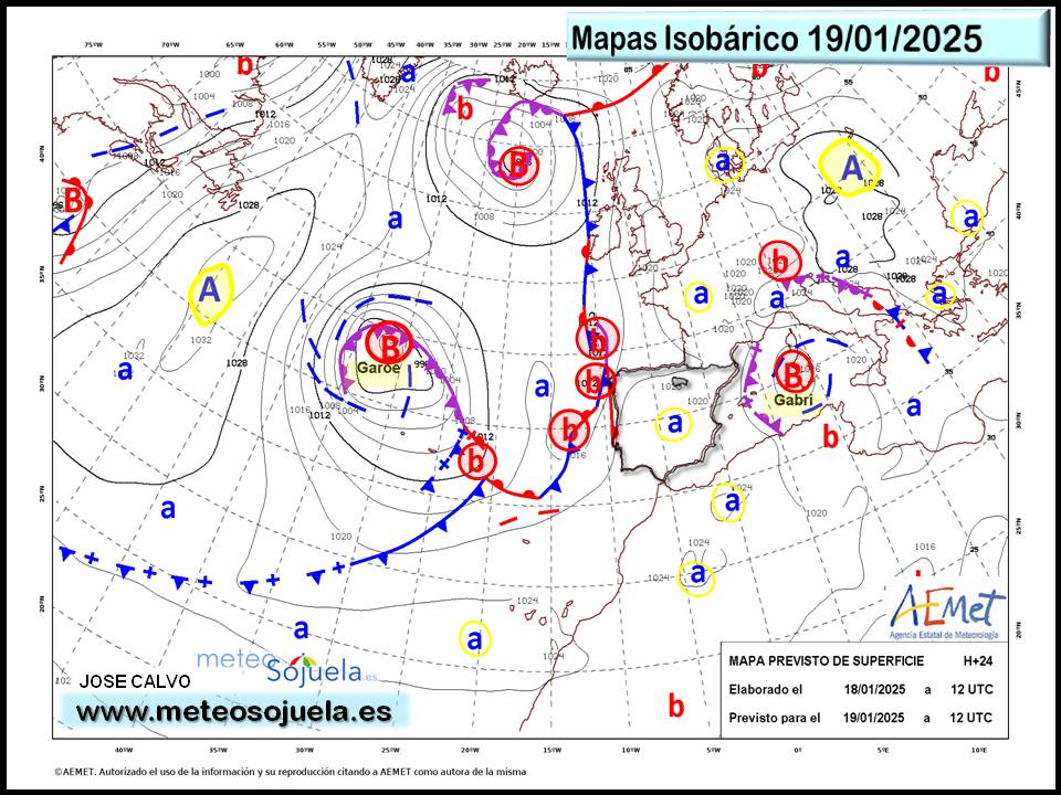 Mapa Isobárico La Rioja. Meteosojuela