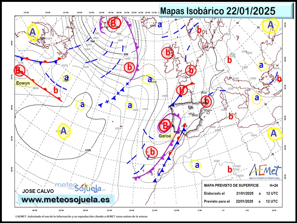 Mapa Isobárico La Rioja. Meteosojuela