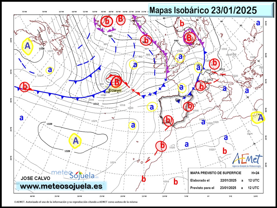 Mapa Isobárico La Rioja. Meteosojuela