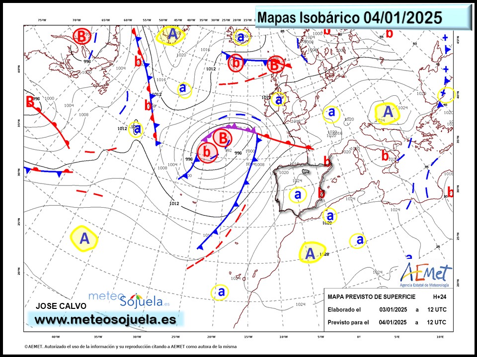 Mapa Isobárico La Rioja. Meteosojuela