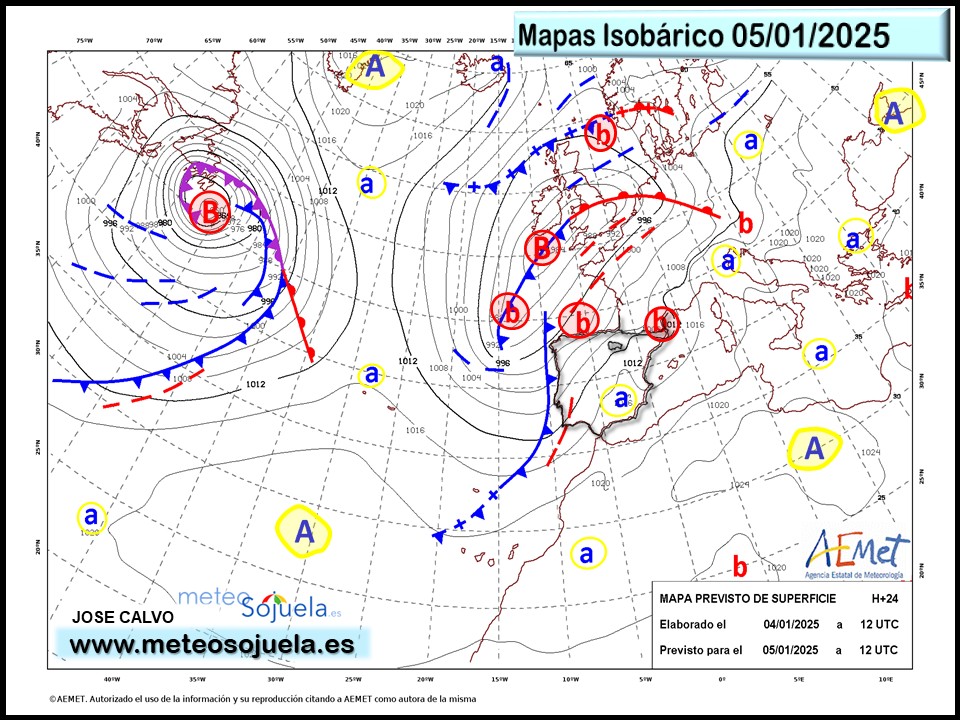 Mapa Isobárico La Rioja. Meteosojuela