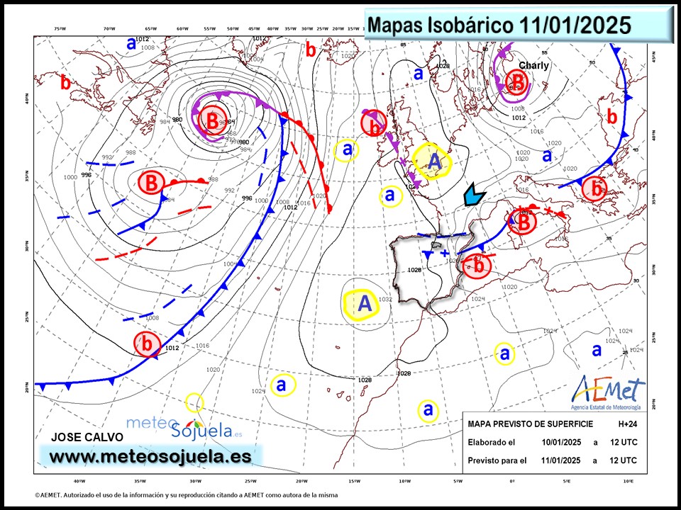 Mapa Isobárico La Rioja. Meteosojuela
