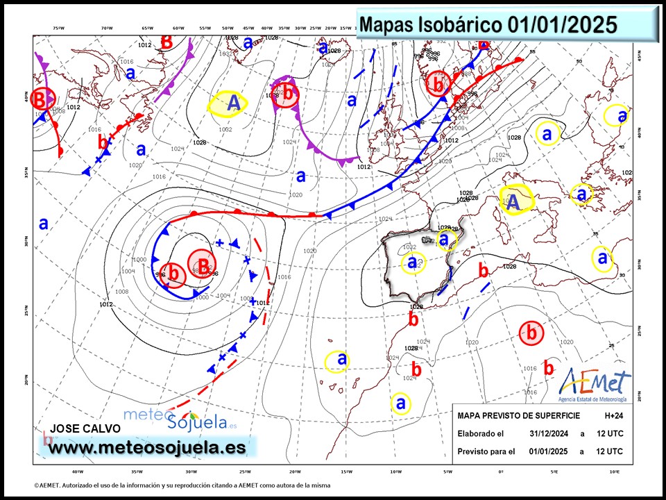 Mapa Isobárico La Rioja. Meteosojuela