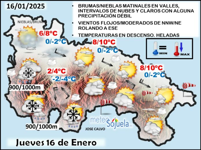 Mapa del tiempo en La Rioja. Meteosojuela Mapa del tiempo en La Rioja. Meteosojuela