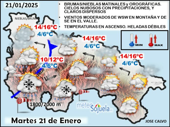 Mapa del tiempo en La Rioja. Meteosojuela Mapa del tiempo en La Rioja. Meteosojuela