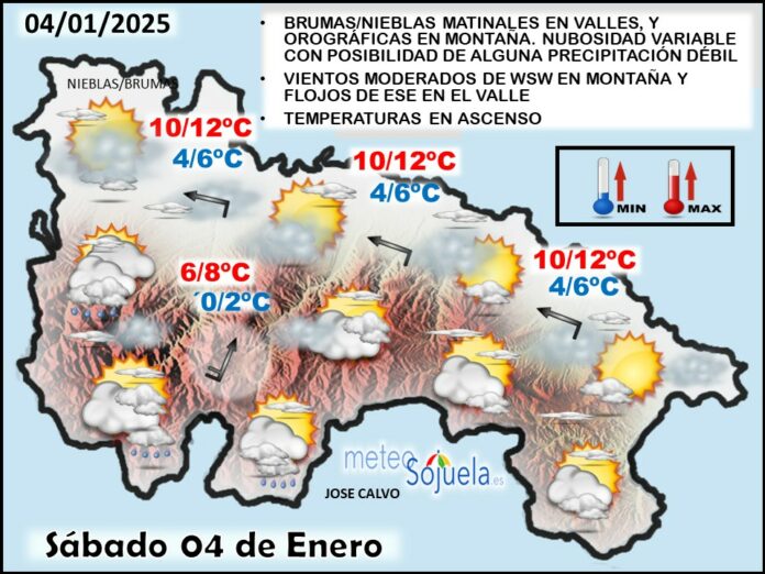 Mapa del tiempo en La Rioja. Meteosojuela Mapa del tiempo en La Rioja. Meteosojuela
