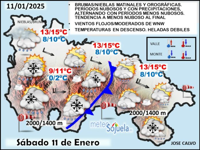 Mapa del tiempo en La Rioja. Meteosojuela Mapa del tiempo en La Rioja. Meteosojuela