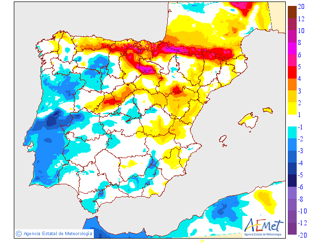 Variación de temperaturas máximas AEMET Meteosojuela 14
