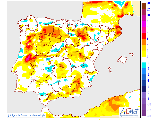 Variación de temperaturas máximas AEMET Meteosojuela 15