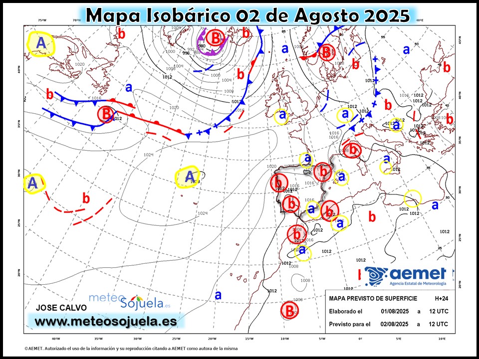 Mapa Isobárico La Rioja. Meteosojuela
