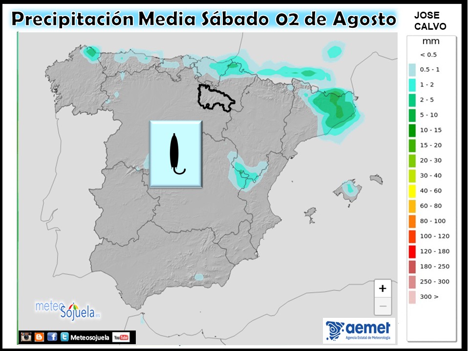 Precipitación Media según AEMET. Meteosojuela La Rioja