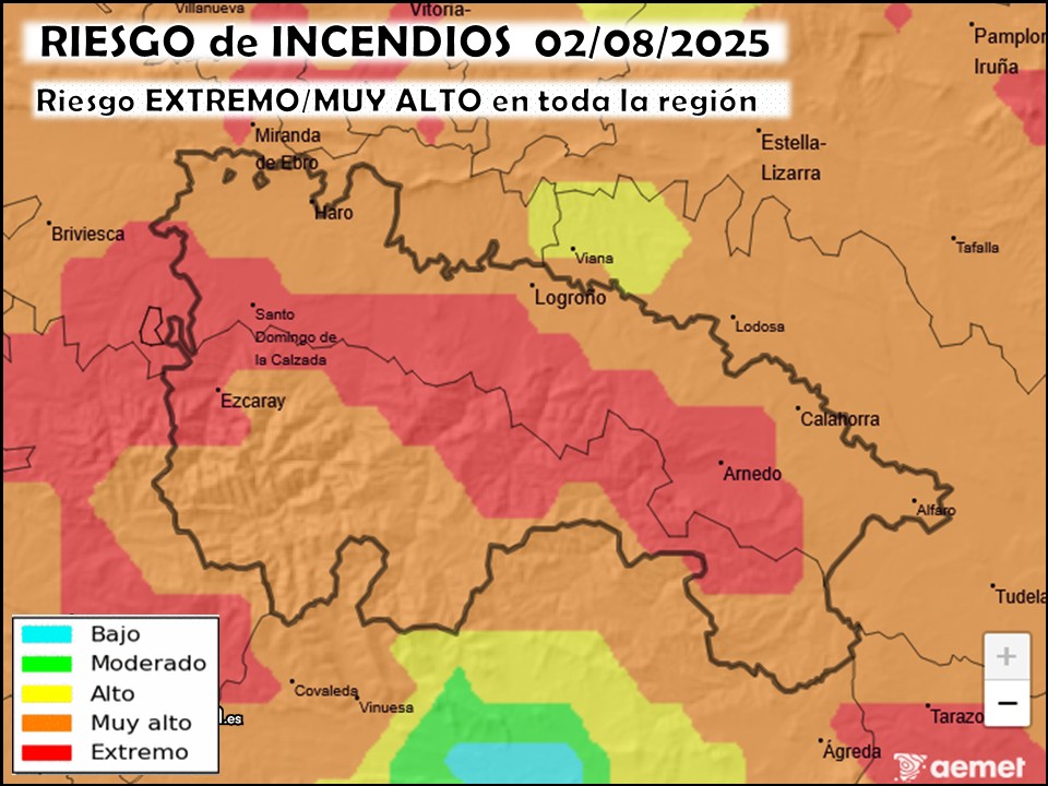 Riesgo de incendios La Rioja