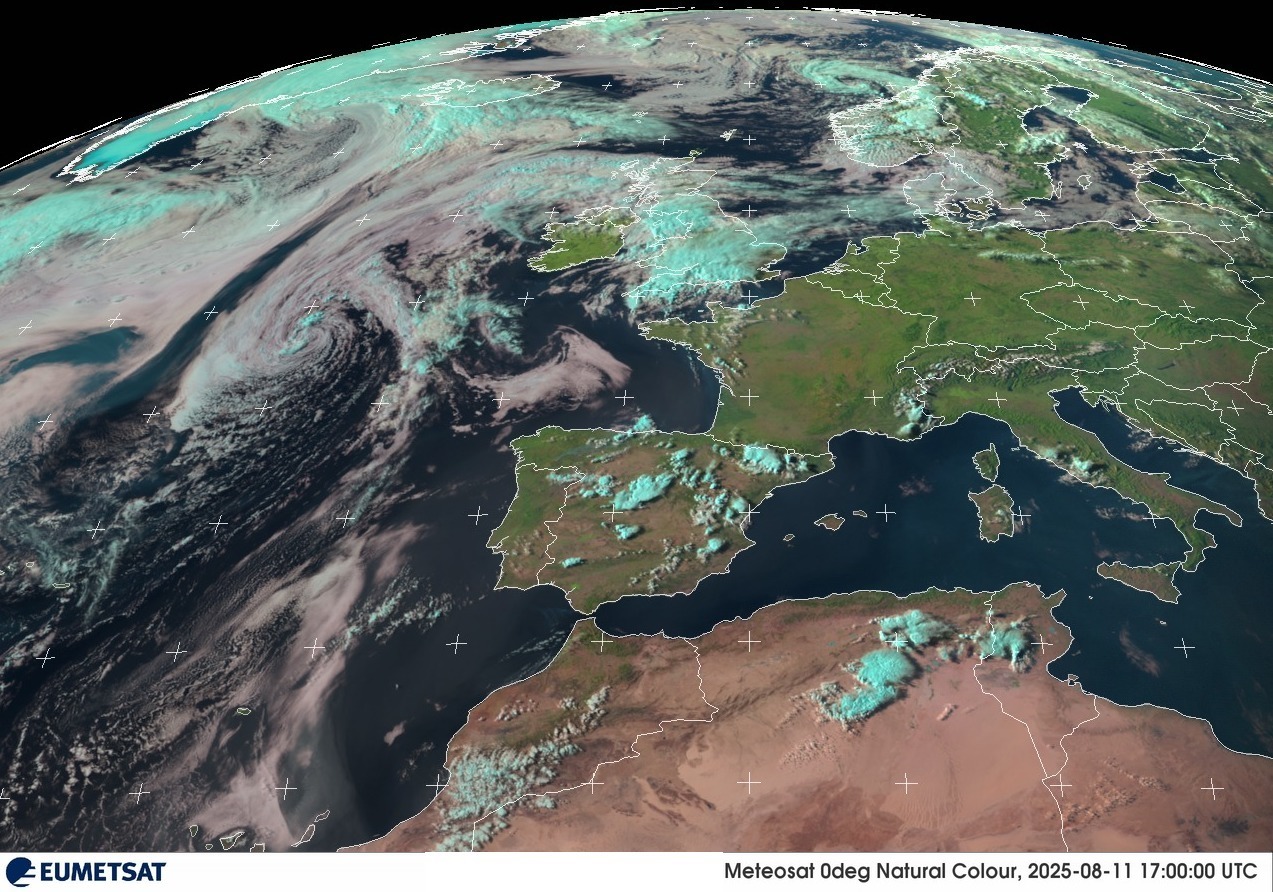 Altas presiones y tormentas sobre la península