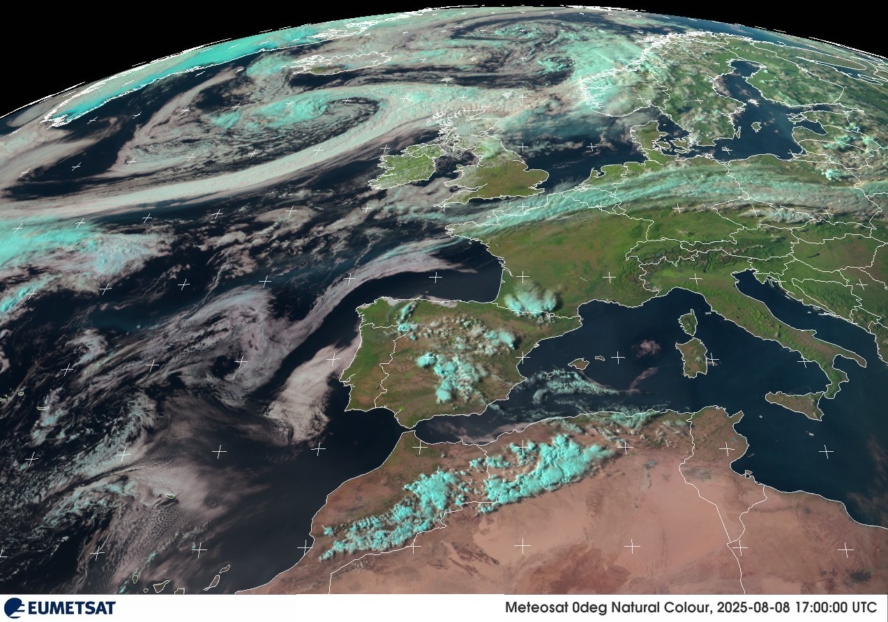 Altas presiones y tormentas sobre la península