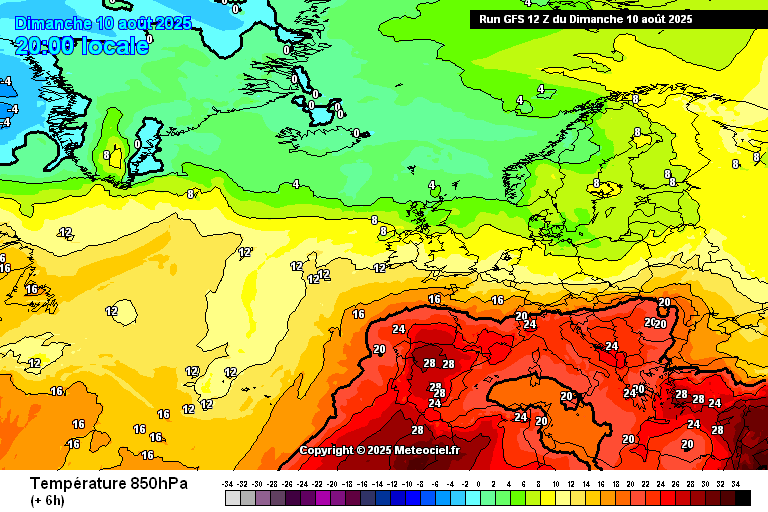 Animación de anomalías de temperaturas 850hPa .Meteosojuela La Rioja