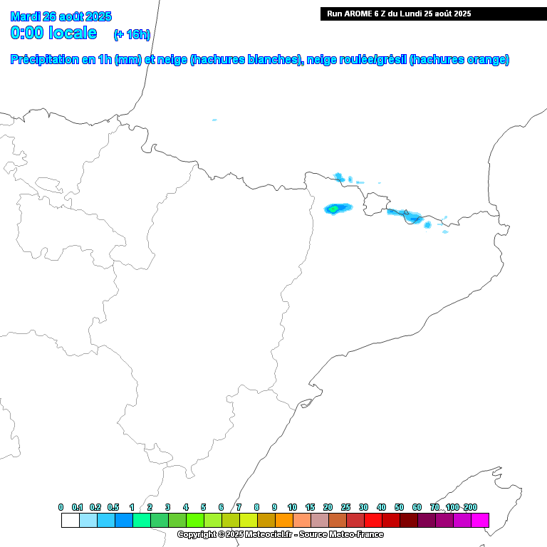 Animación previsión evolución precipitacion