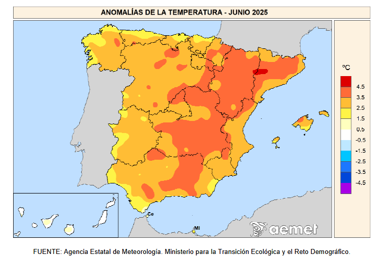 Anomalía Térmica Junio 2025