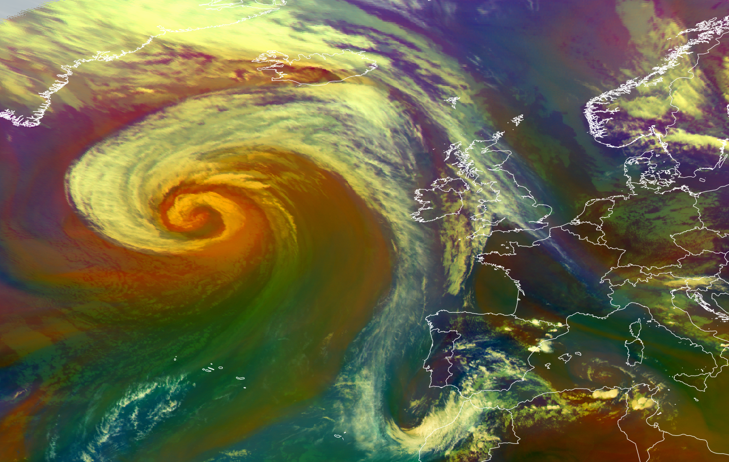 Borrasca extratropical formada por los restos de ERIN 2
