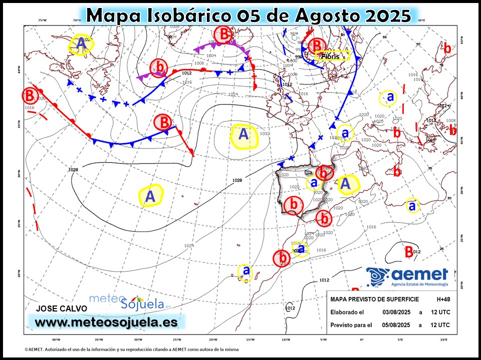Mapa Isobárico La Rioja. Meteosojuela