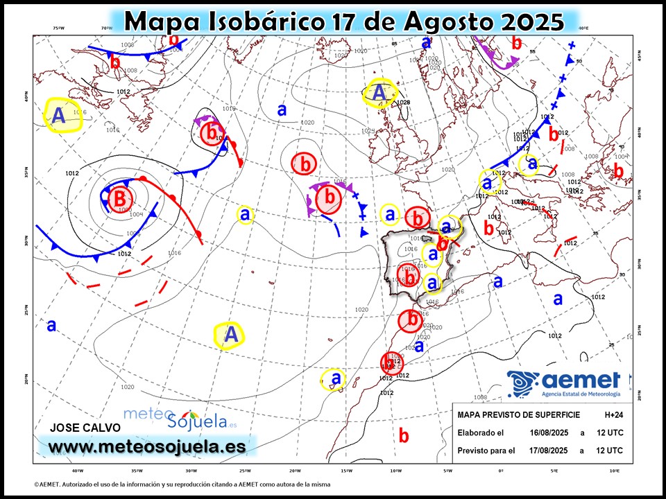 Mapa Isobárico La Rioja. Meteosojuela