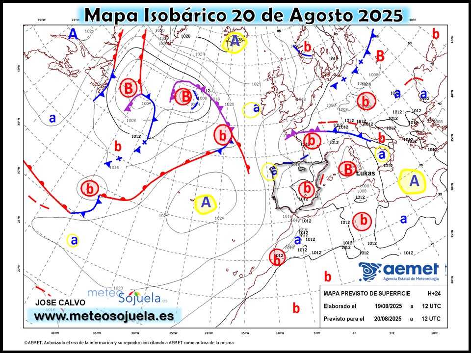 Mapa Isobárico La Rioja. Meteosojuela
