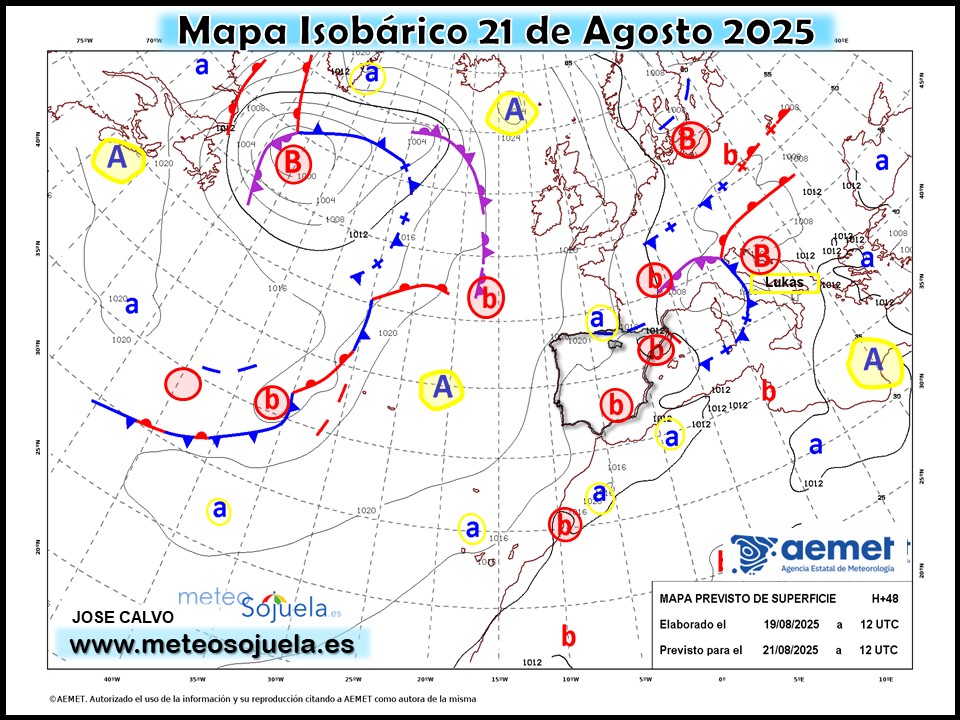 Mapa Isobárico La Rioja. Meteosojuela