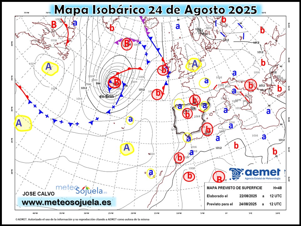 Mapa Isobárico La Rioja. Meteosojuela