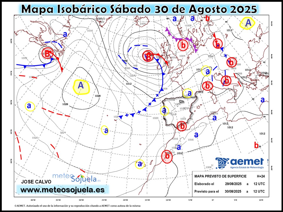 Mapa Isobárico La Rioja. Meteosojuela