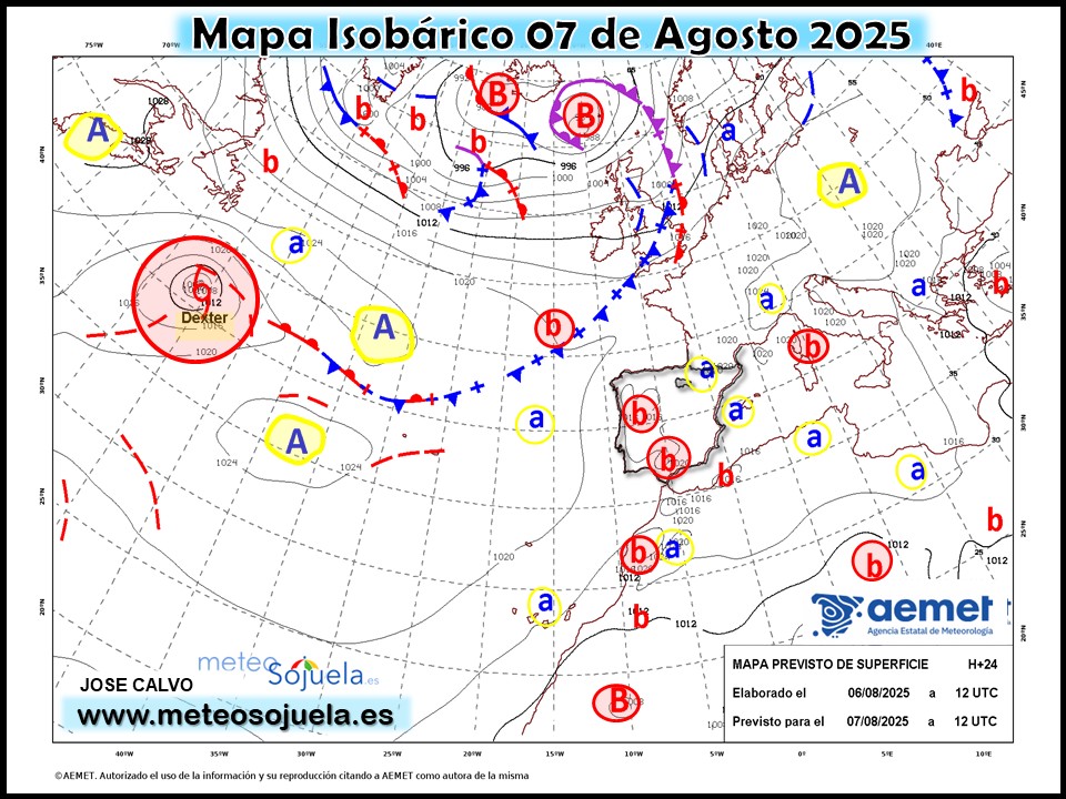 Mapa Isobárico La Rioja. Meteosojuela