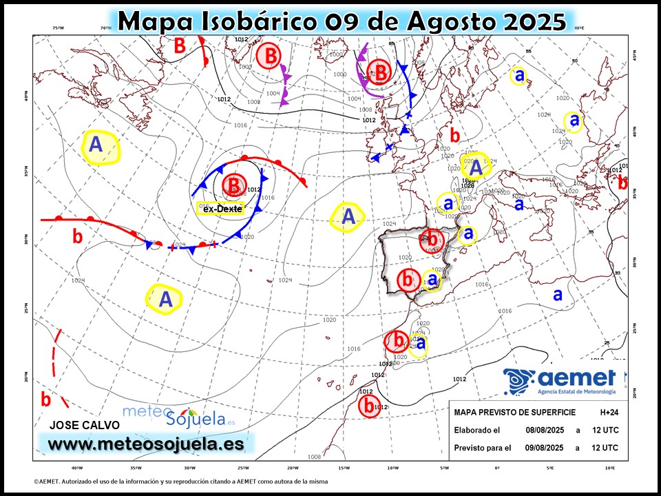 Mapa Isobárico La Rioja. Meteosojuela