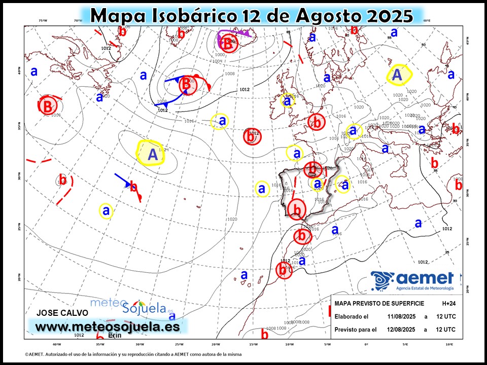Mapa Isobárico La Rioja. Meteosojuela